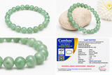 Natural Green Aventurine Bracelet 8mm | Certified Genuine Green Aventurine Gemstone Stretch Bracelet | Unisex Green Crystal Beaded Bracelet for Men & Women