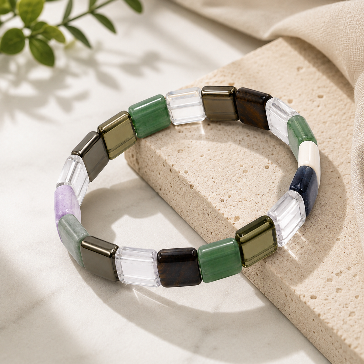Premium Natural Multi-Stone Good Luck Bracelet | धन, सकारात्मक ऊर्जा और सफलता के लिए