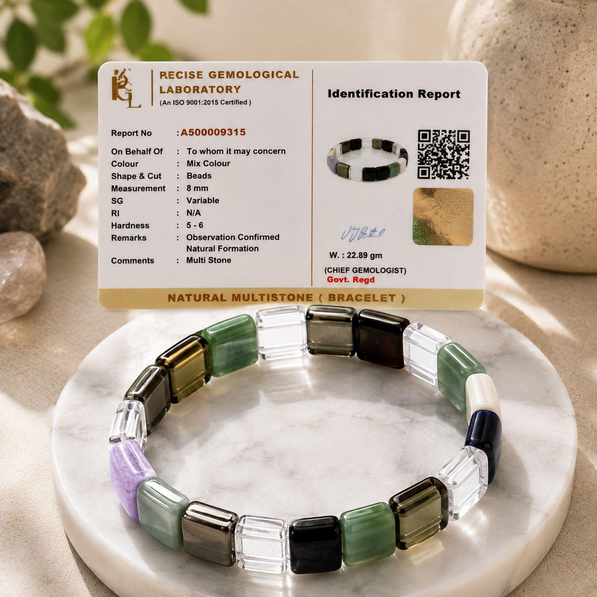 Premium Natural Multi-Stone Good Luck Bracelet | धन, सकारात्मक ऊर्जा और सफलता के लिए